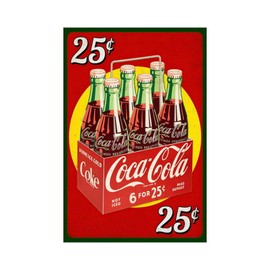 Xanovir Coke Tin Sign Metal Poster Vintage Wall Decor, Coca Cola Serve Ice Cold Coke, for Pub Restaurants Cafe Club Plaque Man Cave Wall 8x12 Inch