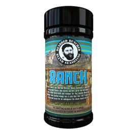 Bearded Butchers Ranch Blend Seasoning, 5.5 oz Shaker – Creamy Buttermilk Ranch Flavor for Chicken Wings, Dips, Fries, Pizza & More – No MSG, Gluten-Free, Perfect Veggies and Dips