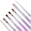 HappyHome Nail Brush Set, Round, Ultra Fine Liner, French Nail