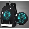 HIPOTUO Anime Luminous Backpack, 16' Laptop Backpack with USB Charging
