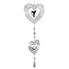 Formano Decorative Hanging Hearts 'Trend', 65 cm, Silver