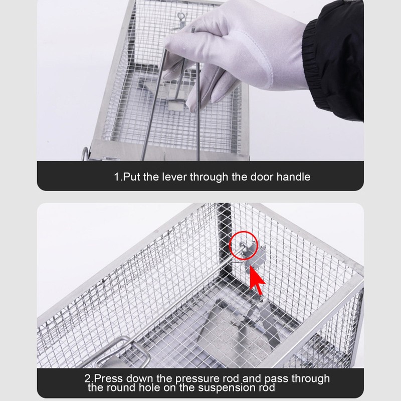 Iron Rat Mouse Trap Cage Single Door Live Animal Trap