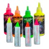 Kit Maquillaje Neón Pintura Crayón Fluorescente Glow Luz Uv