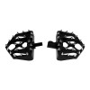 HDBUBALUS Black MX Style Foot Pegs Floorboard For Harley Softail