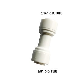 YZMSZ - Conector rápido de grado alimentario, accesorio de tubo de empuje de 3/8 a 5/16 pulgadas de diámetro exterior Pieza reductora de empuje recto para conectar para purificador de filtro de agua