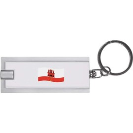 Azeeda 'Waving Gibraltar Flag' Keyring LED Torch (KT00034558)