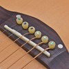 Vencetmat Unbleached Acoustic Guitar Bridge Pins,Made of Real Bones,Inlaid Abalone