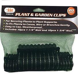 IIT 30510 20Pc Plant & Garden Clips Securing Flowers Bushes Branches Vine 1-1/4" 1-3/4",