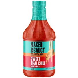 Naked & Saucy Organic Sweet Thai Chili Sauce Dressing, Dipping, Seasoning, Less Sugar, Low Calorie, Vegan, Gluten-Free, 31 fl oz