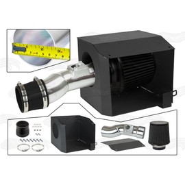 Rtunes Racing Cold Air Intake Airflow Induction Kit System with Heat Shield Kit + Filter Combo Compatible for 2016-2021 Honda Civic with 1.5L 4-Cyl Turbo Engine (Black)