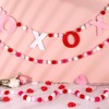 3Pcs Valentine's Day Felt Ball Garland Red Pink White I