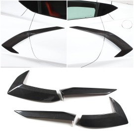autopart2021 Real Dry Carbon Fiber Side Fender vent Trim Cover For 20-25 Z51 Corvette C8 US