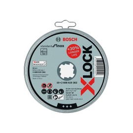 Bosch Professional 10x Standard for Inox X-LOCK Trennscheibe (für Edelstahl, Ø 125 mm, Zubehör Winkelschleifer)