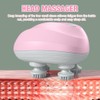 HIULLEN Elektrisches Kopfmassagegerät, Elektrisches Handmassagegerät, Tragbares Kopfhaut-Massagegerät mit 4 Knetköpfen,