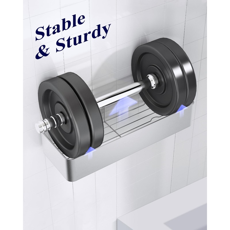 Kitsure Shower Caddy - 2 Pack Adhesive Shower Organizer, Rustproof