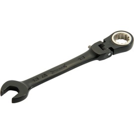 BLK CHRM Combo Locking Flex-Head Ratchet Wrench 3/8"-Spline