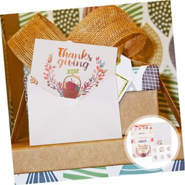 GRIRIW Thank You Cards for Thanksgiving 12 Sheet Set Envelopes Sealing Stickers Perfect for Greetings