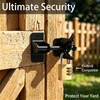 Self-Locking Gate Latch, Heavy Duty Gravity Fence Latch for Wooden