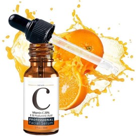 Sérum Facial De Vitamina C, Sérum De Vitamina C Para El Rostro, Sérum De Vitamina C 100% Puro Para Hidratar, Reafirmar Y Unificar El Tono De La Piel Del Rostro - 30 Ml