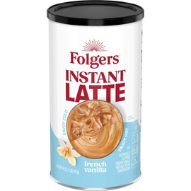 Folgers French Vanilla Flavored Instant Latte, 16 Ounce