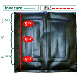 New Solutions UB171-20" wide x 18" high back, black vinyl wheelchair upholstery, universal fit