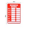 Business Hour Sign Time Table Timetable Welcome Hanging Sorry Double