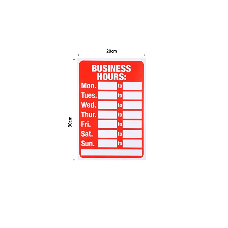 Business Hour Sign Time Table Timetable Welcome Hanging Sorry Double