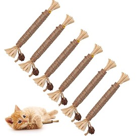 Catnip Toys Silvervine Chew Stick Dogs can get Crazy Blenteractior Kittens Teeth Cleaning Indoor Cats (12Pcs)