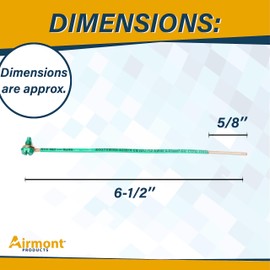 (Pack of 10) Green Ground Wire and Screw, Solid Copper, Grounding Wire 6.5 Inches, Edge Stripped 5/8'', 10/32 x 3/8 Green Screw, 12 AWG, Captive Green Ground Screw