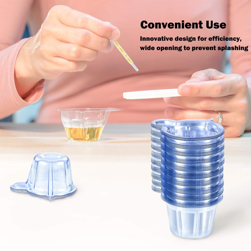 100 Pack Urine Cups, Pee Cup, 40ml Plastic Urine Cups