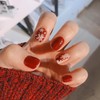 Christmas Press on Nails Short Square Fake Nails Full Cover