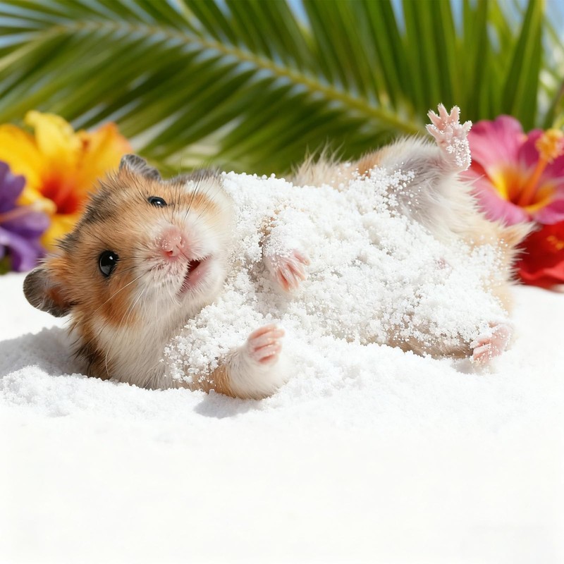 FiboPawer Hamster Sand Bath for Hamsters, Gerbils, Chinchillas, 2.2Lbs Less