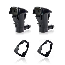 2 PCS Front Windshield Washer Nozzle, Spraying Accessories, Fit for 2005-2016 Jeep Grand Cherokee, 2005-2013 Chevy Malibu, Replaces #55372143AB 55156427AB 55079049AA (Black)