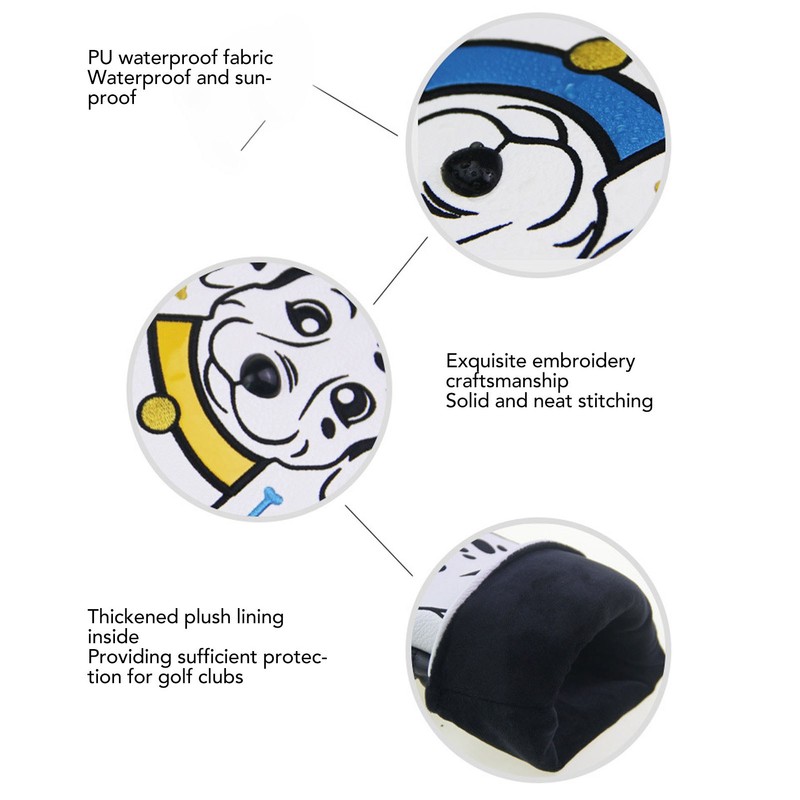 Golf Club Head Cover Waterproof PU Golf Club Covers Set
