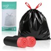 20L Bin Liners Drawstring Small Bin Bags 30 Black Waste