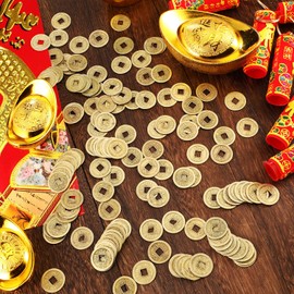 Boao Chinese Feng Shui Coins Good Luck Fortune Coin I-ching Coins for Health and Wealth (100, 0.8 Inch)