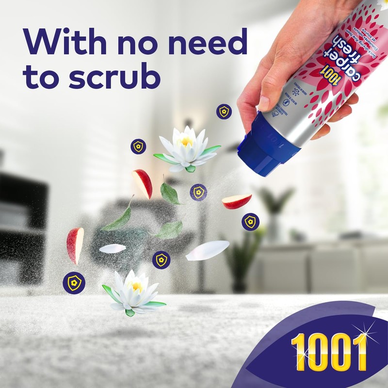 1001 Carpet Fresh Apple & Waterlily 300ml - Eliminates Odors,