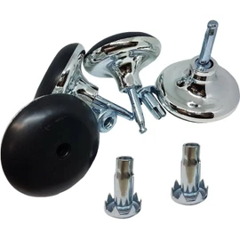 Just Accessories Chrome Furniture Bed Feet Leg Glides Castors and Insert For Divan Bed Base Sofa Settee Chair (8)