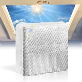 RV Vent Insulator 14"x14"x3" RV Skylight Insulator RV Skylight Cover with Reflective Surface & Velcros, Winter Warmth and Summer Insulation (Square, 1)