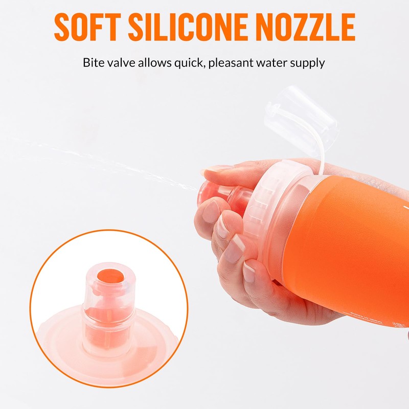 UTOBEST Soft Flask Running Water Bottle Collapsible Water Bottle for