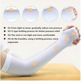 Mangas para Brazos, 5 Pares Mangas Brazos para Hombre y Mujer, Protector Solar para el Brazo de Hielo, Manga Protectora para Brazo de Protección UV, para Calentadores Medio Dedo Mangas