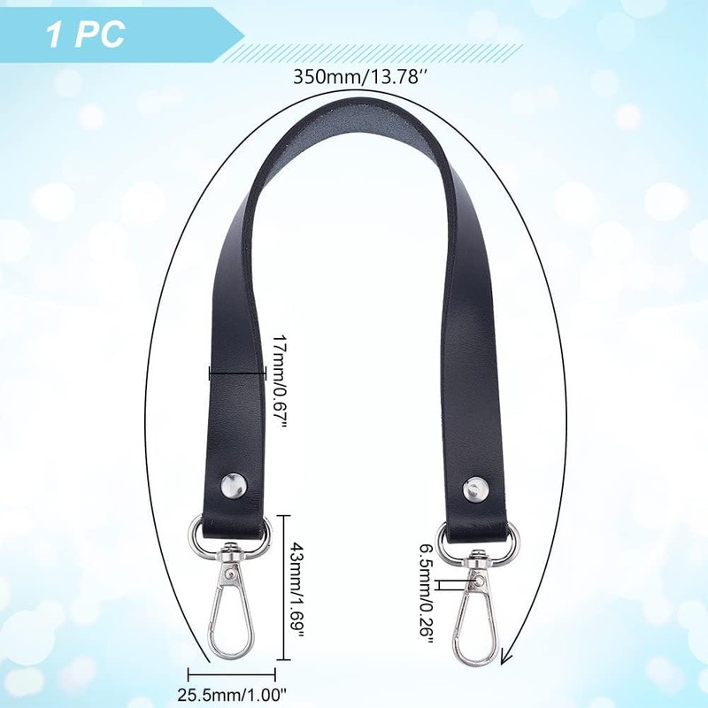 WADORN Leather Replacement Purse Strap, 37 cm Genuine Leather Bag