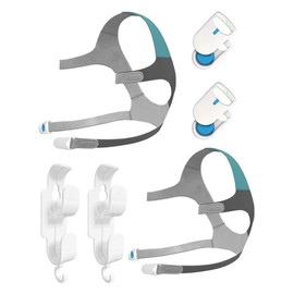 2 Packs F20 Replacement Headgear Compatible with F20 Full-face Mask, Include 4 Magnetic Clips+2 Packs Headgear Hanger (Small)