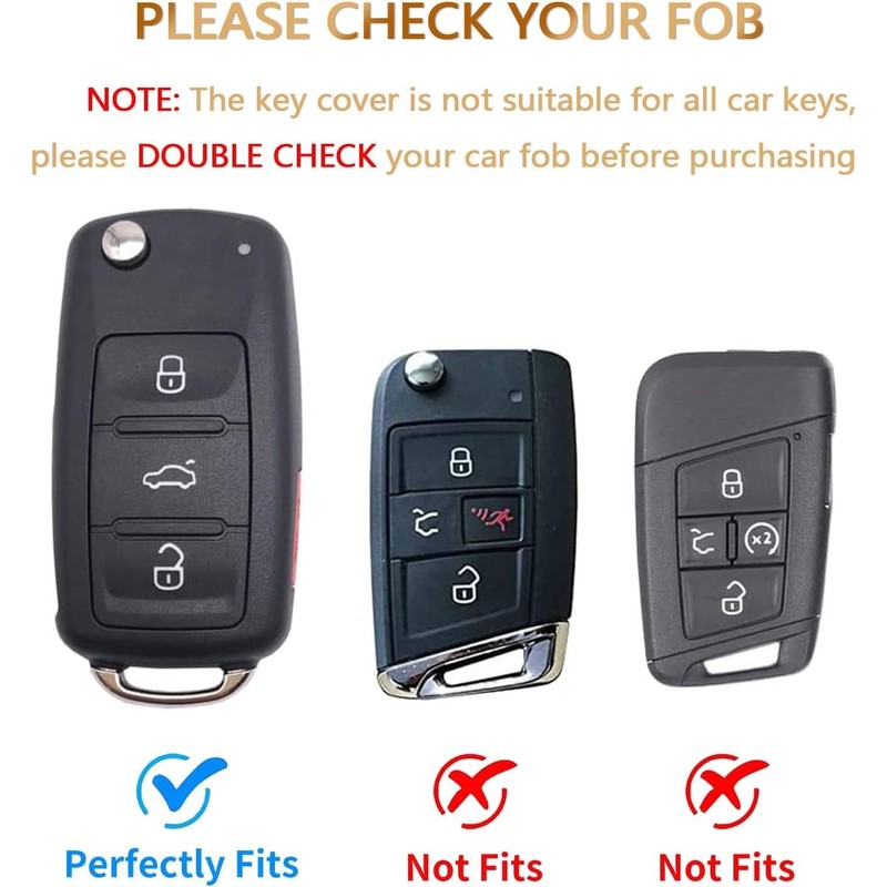 OFFCURVE Protector de Llave para Volkswagen Jetta Vento Passat Beetle