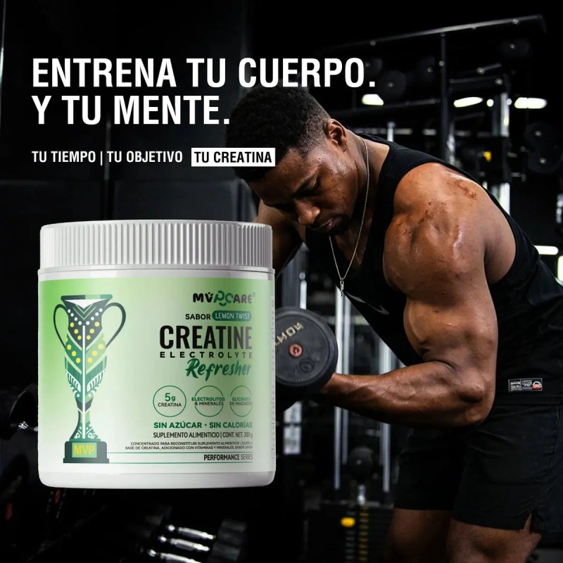 Mvpcare Pre Entreno Creatine Refresher Creatina Monohidratada Electrolitos Magnesio Vitaminas
