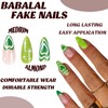 BABALAL Press on Nails Medium Fake Nails Almond Glue on