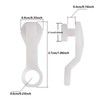 Curtain Glider Hooks White Plastic Curtain Hook, Pack of 50