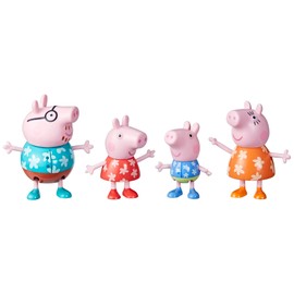 Peppa Pig Toys Peppa's Family Holiday, 4 Peppa Pig Family Figures in Tropical Holiday Outfits, Preschool Toys for 3 Year Old Girls and Boys and Up