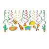 15Pcs Mexican Fiesta Party Decorations Hanging Swirl Decorations Cinco De