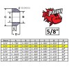 RED PIRANHA 5/8" PREMIUM - RED PIRANHA- STEEL HEIM JOINT